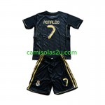 Camisolas de futebol Real Madrid Cristiano Ronaldo 7 Retro Criança Equipamento Alternativa 2011-2012 Manga Curta
